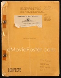 4m0063 LOVE ME OR LEAVE ME script September 11, 1954, screenplay by Isobel Lennart!