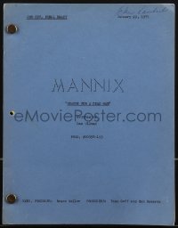 4m0145 MANNIX TV second revised final draft script January 29, 1975, screenplay by Dan Ullman!