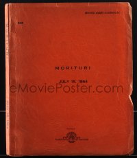 4m0071 MORITURI revised second draft script July 15, 1964, screenplay by Daniel Taradash!