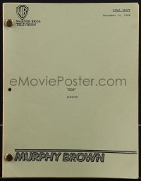 4m0149 MURPHY BROWN TV revised final draft script December 14, 1988, screenplay by Russ Woody, Kyle!