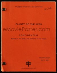 4m0082 PLANET OF THE APES revised shooting draft script May 5, 1967 did not yet include famous lines!