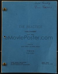 4m0155 PRACTICE TV final draft script Feb 12, 1976, Jules' Investment screenplay by Gordon & Nadler!