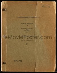 4m0091 SHERLOCK HOLMES IN WASHINGTON revised final draft script July 1, 1942, by Millhauser & Riggs!
