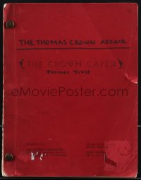 4m0094 THOMAS CROWN AFFAIR final draft script April 21, 1967, Crown Caper screenplay by Trustman!