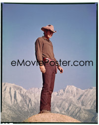 4m0188 NEVADA SMITH 8x10 transparency 1966 full-length Steve McQueen standing by mountains!