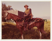 4m0244 WAR WAGON 4x5 transparency 1967 great portrait of cowboy Kirk Douglas sitting on horse!