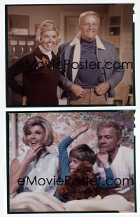 4m0268 WITH SIX YOU GET EGGROLL group of 2 4x5 transparencies 1968 pretty Doris Day & Brian Keith!