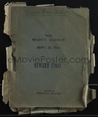 4m0067 MIGHTY BARNUM revised final draft script September 12, 1934, screenplay by Fowler & Meredyth!