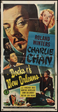 4p0150 DOCKS OF NEW ORLEANS 3sh 1948 Winters as Charlie Chan, Mantan Moreland, waterfront crime!