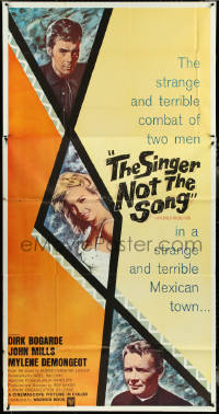 4p0156 SINGER NOT THE SONG 3sh 1962 Dirk Bogarde, John Mills & beautiful Mylene Demongeot!