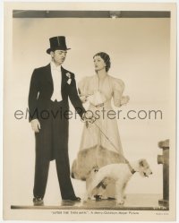4p1177 AFTER THE THIN MAN 8x10 still 1936 William Powell, Myrna Loy & Asta the dog on leash!
