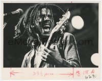 4p1199 BOB MARLEY 8x10 still 1975 the legendary Jamaican reggae singer performing by Jim Anderson!