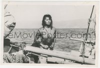 4p1201 BOY ON A DOLPHIN 6x9 news photo 1957 classic c/u of Sophia Loren in see-through wet shirt!