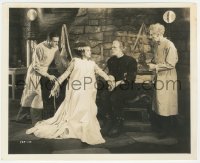 4p1204 BRIDE OF FRANKENSTEIN 8x10 still 1935 Boris Karloff, Elsa Lanchester, Colin Clive, Thesiger!