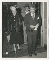 4p1238 EDWARD G. ROBINSON 8.25x10 still 1940 with wife at premiere of Brother Orchid by Jules Buck!