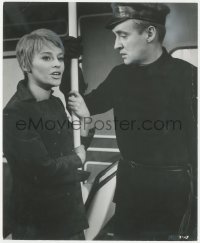 4p1243 FAHRENHEIT 451 8x10 still 1966 Julie Christie meets Oskar Werner on monorail, Truffaut!