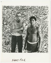 4p1290 KEITH HARING 8x10 still 1982 the street artist with LA II by Tseng Kwong Chi!!
