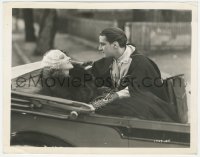 4p1371 SECRETS OF A SECRETARY 8x10.25 still 1931 Claudette Colbert & George Metaxa romance in car!
