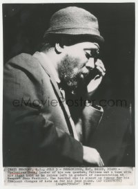 4p1395 THELONIOUS MONK 6.75x9.25 news photo 1963 the legendary pianist at Newport Jazz Festival!