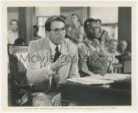 4p1400 TO KILL A MOCKINGBIRD 8.25x10 still 1963 c/u of Gregory Peck & Brock Peters in courtroom!