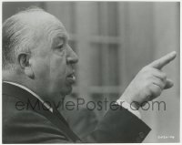 4p1402 TOPAZ candid 7.5x9.5 still 1969 great profile close up of director Alfred Hitchcock on set!