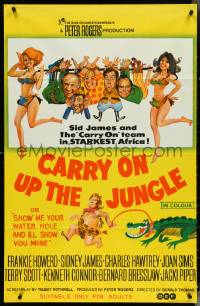 4p0310 CARRY ON UP THE JUNGLE Aust 1sh 1970 wacky c/u of Terry Scott in loincloth!