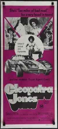 4p0324 CLEOPATRA JONES Aust daybill 1973 dynamite Tamara Dobson is the hottest super agent ever!
