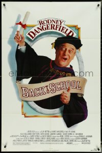4p0643 BACK TO SCHOOL 1sh 1986 Rodney Dangerfield goes to college with his son, great image!