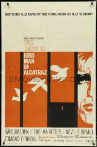 4p0654 BIRDMAN OF ALCATRAZ 1sh 1962 Burt Lancaster in John Frankenheimer's prison classic!
