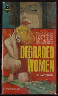 4p0989 DEGRADED WOMEN paperback book 1962 no men in a women's prison, but there is plenty of sex!