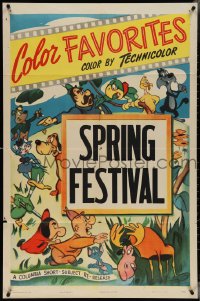 4p0681 COLOR FAVORITES 1sh 1950 Columbia cartoon, cool artwork of many different characters!