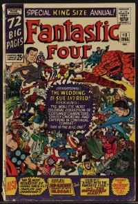 4p0245 FANTASTIC FOUR Special King Size Annual #3 comic book March 1962 Jack Kirby & Colletta art!