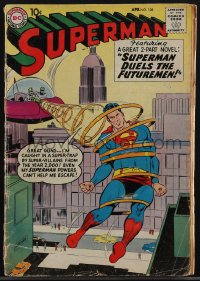 4p0276 SUPERMAN #128 comic book April 1959 pencils by Curt Swan, inks by Stan Kaye!