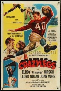 4p0686 CRAZYLEGS 1sh 1953 art of Elroy Hirsch & the Los Angeles Rams football players!