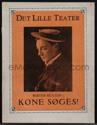 4p1029 SEVEN CHANCES Danish program 1926 classic Buster Keaton, different images, ultra rare!