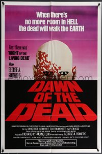 4p0691 DAWN OF THE DEAD 1sh 1979 George Romero, no more room in HELL for the dead, Powers art!