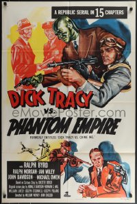 4p0699 DICK TRACY VS. CRIME INC. 1sh R1952 Ralph Byrd detective serial, The Phantom Empire!