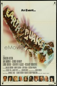 4p0712 EARTHQUAKE int'l 1sh 1974 Charlton Heston, Ava Gardner, in startling new Sensurround!