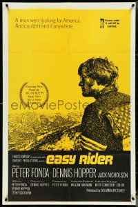 4p0714 EASY RIDER 1sh 1969 Peter Fonda, motorcycle biker classic directed by Dennis Hopper!
