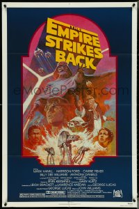 4p0719 EMPIRE STRIKES BACK NSS style 1sh R1982 George Lucas sci-fi classic, cool artwork by Tom Jung!