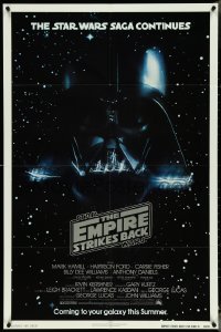 4p0720 EMPIRE STRIKES BACK NSS style advance 1sh 1980 George Lucas classic, Vader in space!