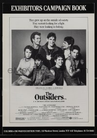 4p0221 OUTSIDERS English pressbook 1982 Coppola, S.E. Hinton, Howell, Dillon, ultra rare!