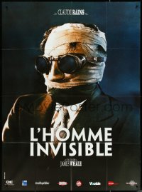 4p0068 INVISIBLE MAN French 1p R2000s James Whale, H.G. Wells, wonderful different image!