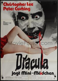 4p0281 DRACULA A.D. 1972 German 1972 Hammer, completely different art of vampire Christopher Lee!