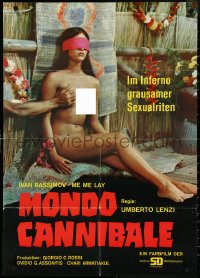 4p0285 SACRIFICE German 1973 Umberto Lenzi directed cannibalism horror, nude native groped!