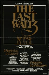 4p0803 LAST WALTZ 1sh 1978 Martin Scorsese, it started as a rock concert & became a celebration!