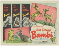4p0371 BAMBI TC R1948 Walt Disney cartoon deer classic, great different art, very rare!