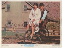 4p0459 BUTCH CASSIDY & THE SUNDANCE KID LC #3 1969 Paul Newman & Katharine Ross on bicycle!