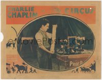 4p0463 CIRCUS LC 1928 great image of Charlie Chaplin as The Tramp doing card trick, ultra rare!
