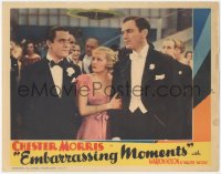 4p0474 EMBARRASSING MOMENTS LC 1934 Marion Nixon between Chester Morris & Walter Woolf King, rare!